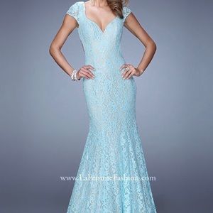 LaFemme mint blue prom/pageant dress size 8